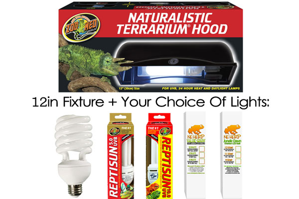 Plant Lights For Zoo Med Terrarium Hood 12in For 36x18x24 Terrarium