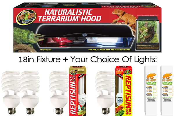 Plant Lights For Zoo Med Terrarium Hood 18in For 15G Terrarium