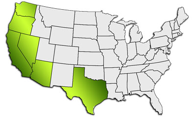 US Map - Distant Clients