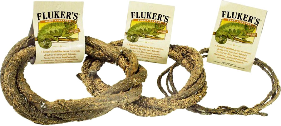 2 Pcs Reptile Leaf Vine Artificial Plants For Terrarium Greenery