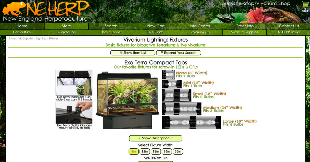 Light Fixtures For Bioactive Terrariums and Live Vivariums NEHERP