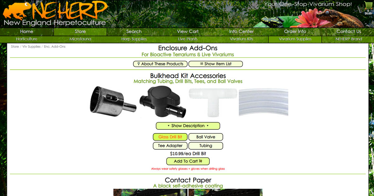 Accessories, Glass Tops, Inserts, Screen Lids, Hinges, Locks, and More For Bioactive Terrarium