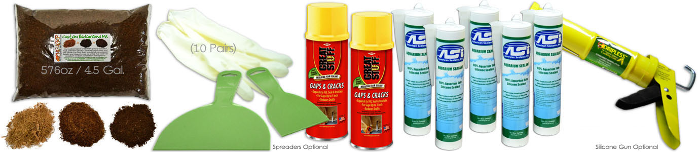 Custom Terrarium Background Kit For 40 Gallon Breeder Aquarium