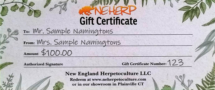 NEHERP Gift Certiciate