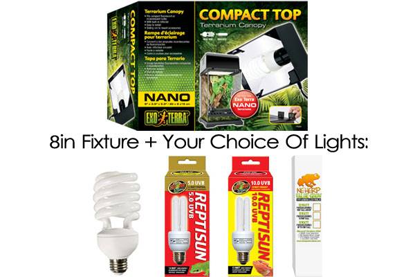 Plant Lights For Exo Terra Compact Top 08in For 20GL Terrarium