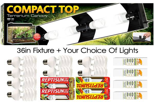 Plant Lights For Exo Terra Compact Top 36in For 20GL Terrarium