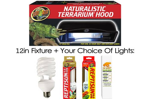 Plant Lights For Zoo Med Terrarium Hood 12in For 20GL Terrarium