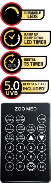 Zoo Med Reptisun Dimmable Ramp Timer Remote For Bioactive Terrarium Lights