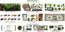 Main Vivarium Supply Menu