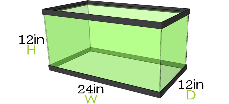 15 Gallon Aquarium Dimensions