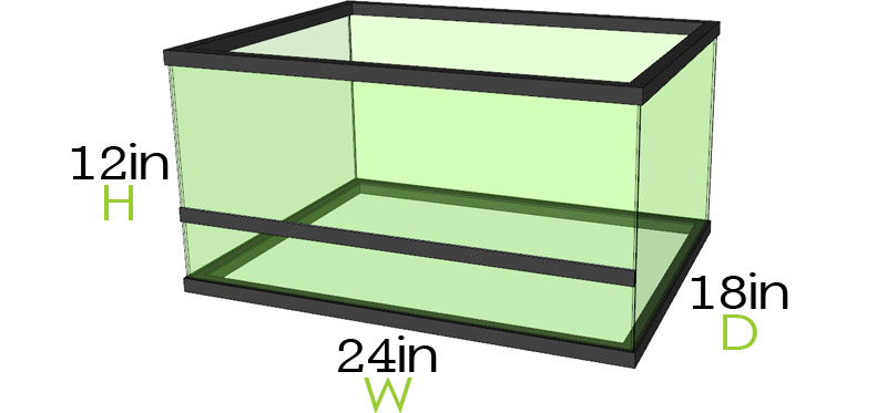 24x18x12 Terrarium Dimensions