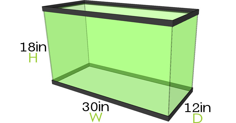 29 Gallon Aquarium Dimensions