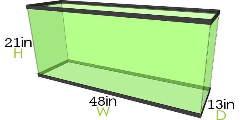55 Gallon Aquarium Dimensions