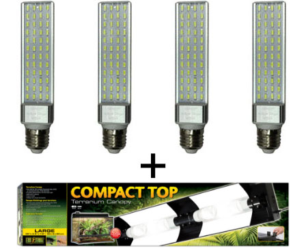 Vivarium Plant Lighting Kit For 36X18X18 Terrariums | NEHERP - Your One ...