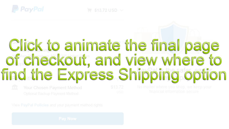 How To Select Express Shipping Step 3