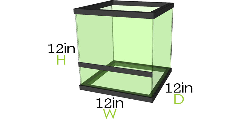 12x12x12 Terrarium Dimensions