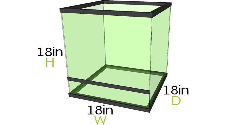 18x18x18 Terrarium Dimensions