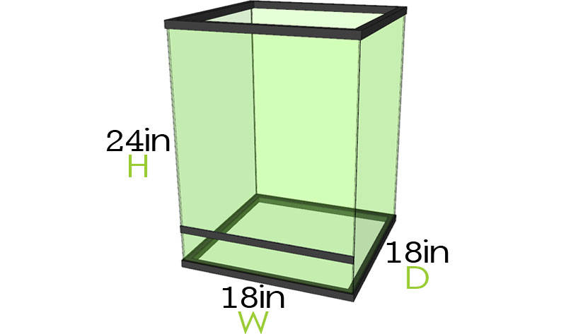 18x18x24 Terrarium Dimensions