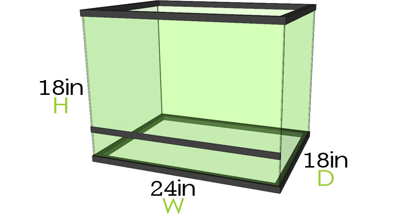 24x18x18 Terrarium Dimensions