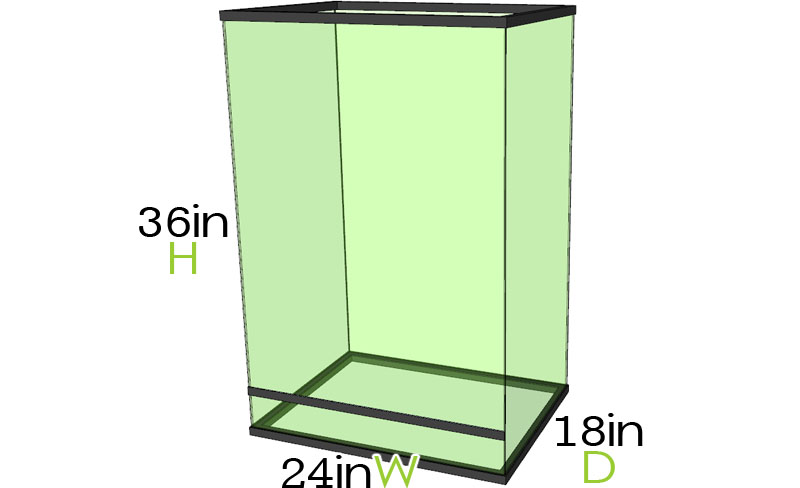 24x18x36 Terrarium Dimensions