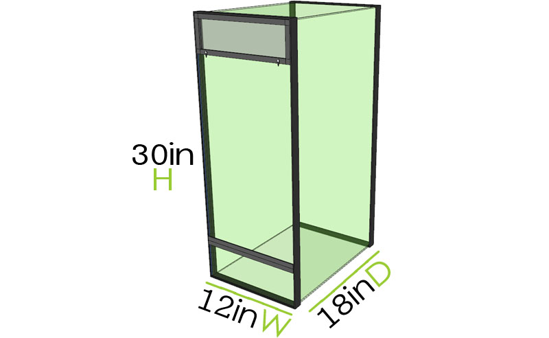 29G Vertical Aquarium Dimensions